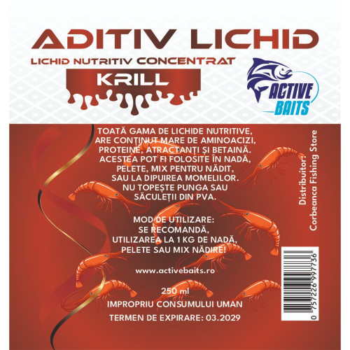 Aditiv Lichid Krill 250 ml Method Feeder Crap – Atractie Proteinica Intensa