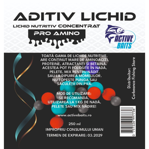 Aditiv Lichid Pro Amino Negru 250 ml Method Feeder Crap – Stimulare Intensiva a Hranirii