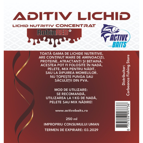 Aditiv Lichid Robin Red 250 ml Method Feeder Crap – Atractie Clasica si Eficienta