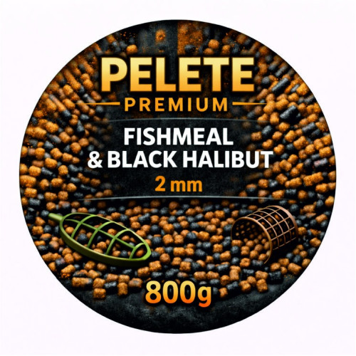 Pelete Premium Fishmeal & Black Halibut 2 mm - 800 g